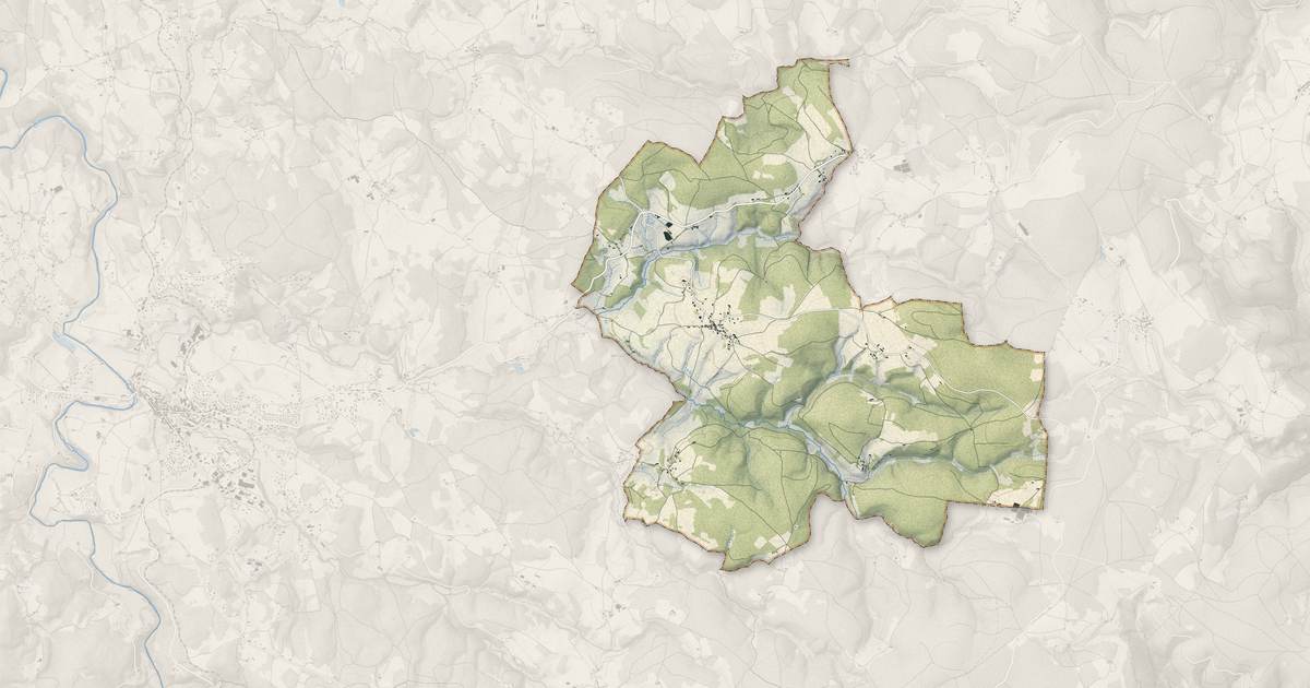 Portrait cartographique de Le Mas-de-Tence : relief, eau, forêts, bâti et voies, calculés à partir des données de l'IGN
