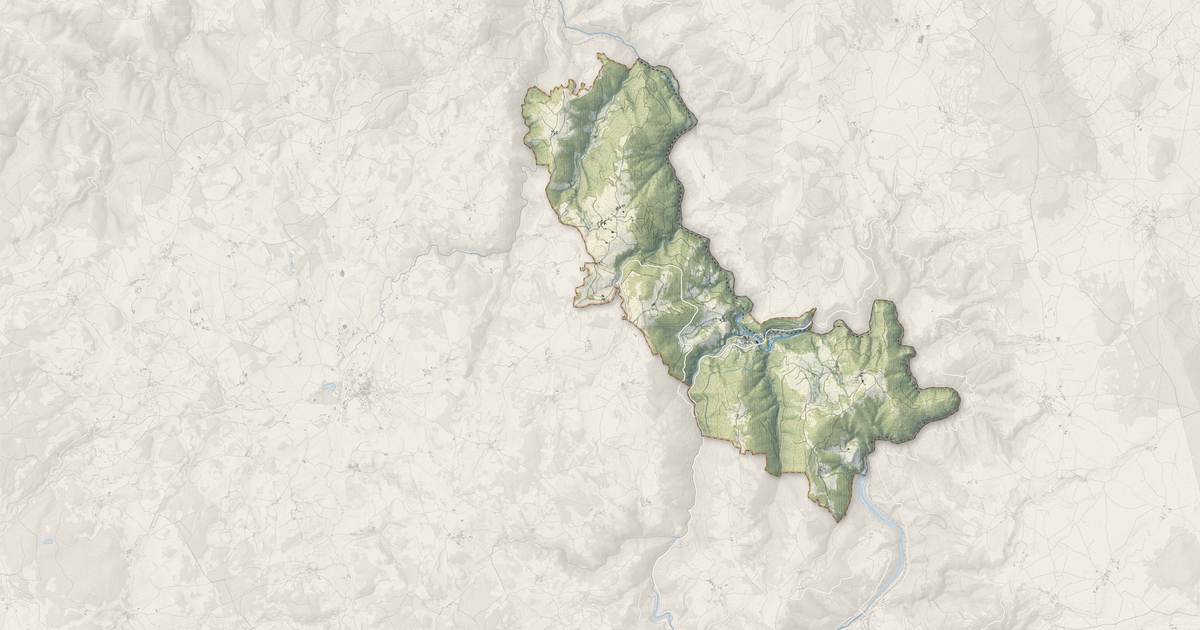 Portrait cartographique de Monistrol-d'Allier : relief, eau, forêts, bâti et voies, calculés à partir des données de l'IGN