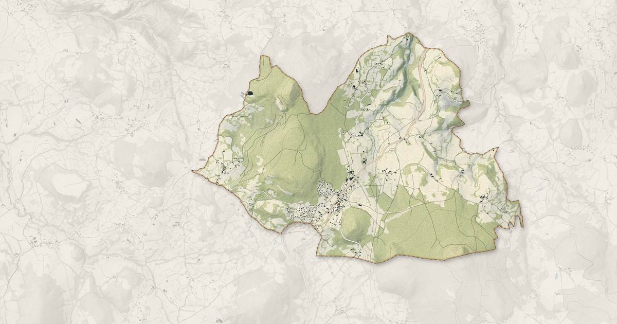 Portrait cartographique de Le Pertuis : relief, eau, forêts, bâti et voies, calculés à partir des données de l'IGN