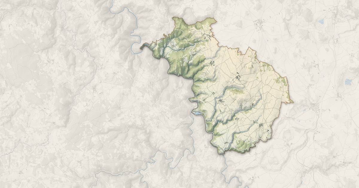 Portrait cartographique de Saint-Haon : relief, eau, forêts, bâti et voies, calculés à partir des données de l'IGN