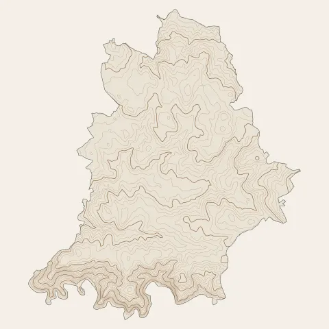 Saint-Pal-de-Mons : courbes de niveau