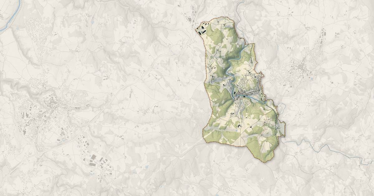 Portrait cartographique de La Séauve-sur-Semène : relief, eau, forêts, bâti et voies, calculés à partir des données de l'IGN