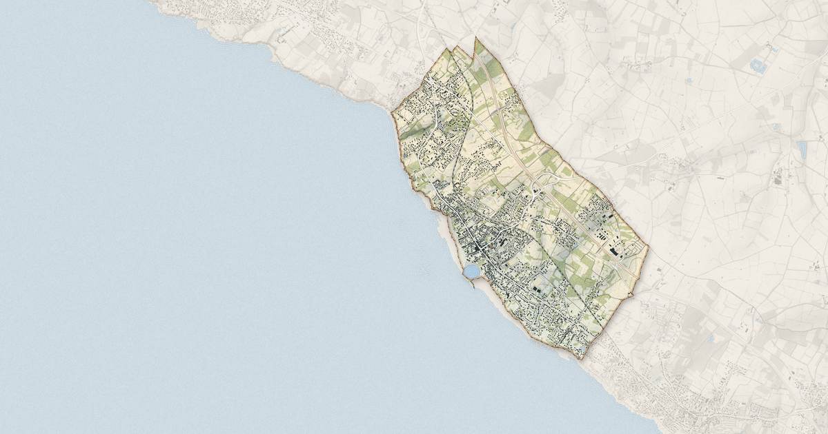 Portrait cartographique de La Bernerie-en-Retz : relief, eau, forêts, bâti et voies, calculés à partir des données de l'IGN