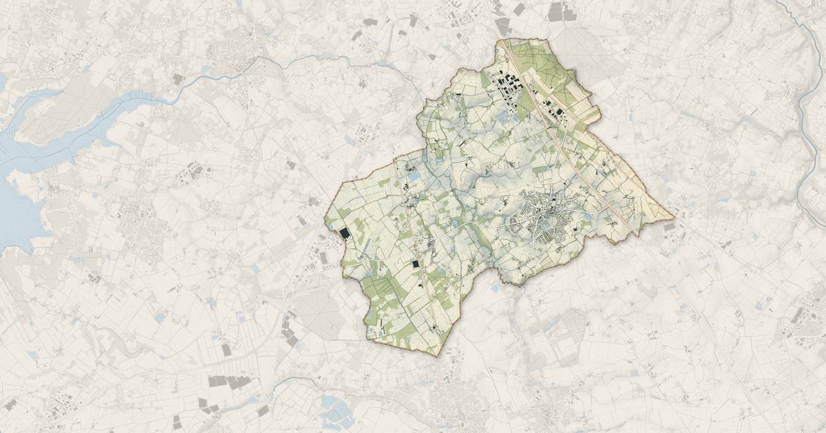 Portrait cartographique de Le Bignon : relief, eau, forêts, bâti et voies, calculés à partir des données de l'IGN