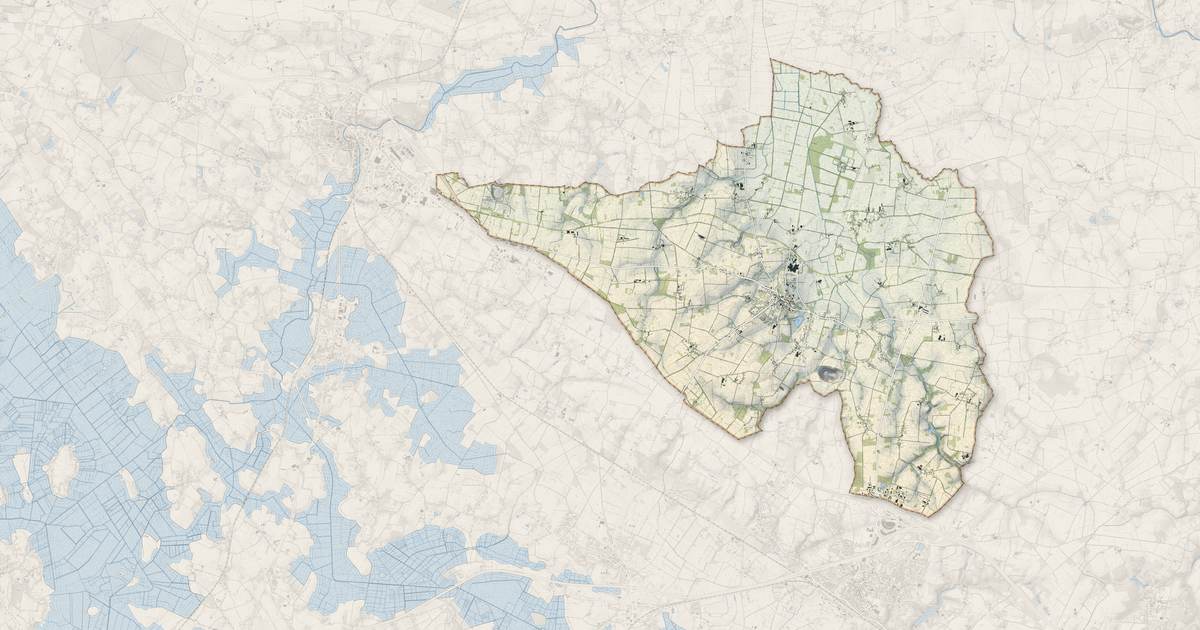 Portrait cartographique de Campbon : relief, eau, forêts, bâti et voies, calculés à partir des données de l'IGN