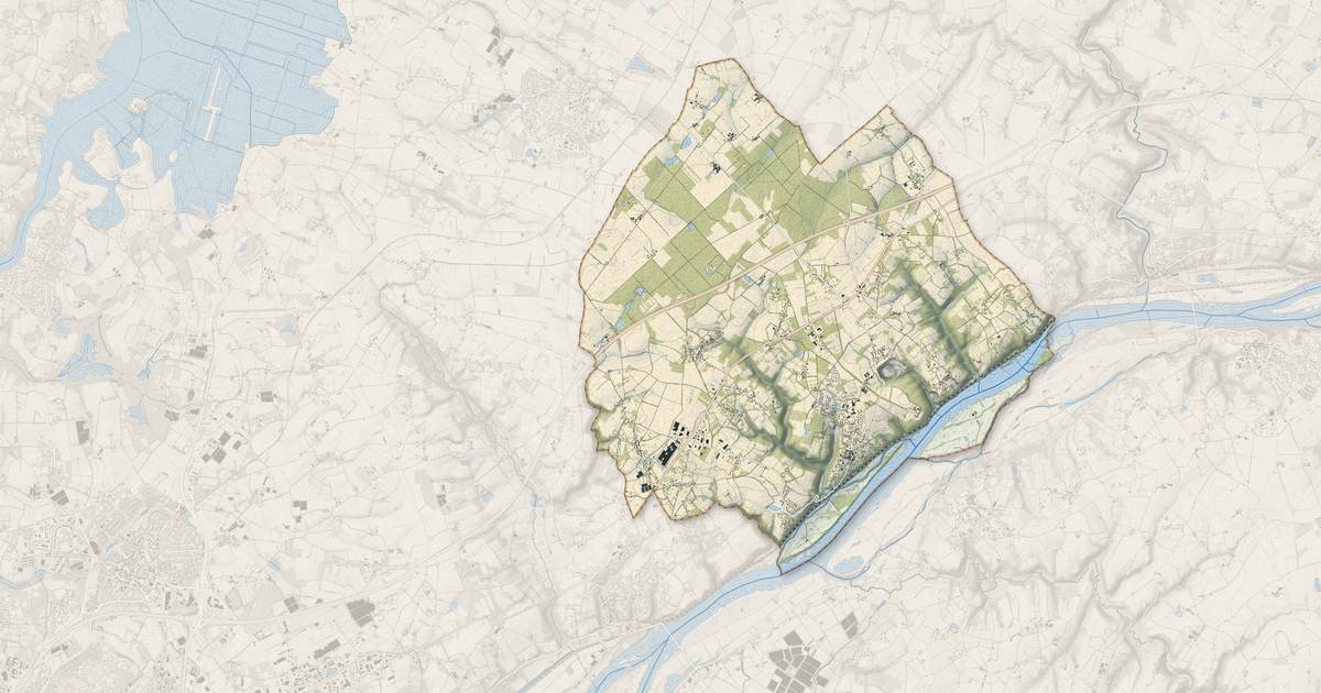 Portrait cartographique de Le Cellier : relief, eau, forêts, bâti et voies, calculés à partir des données de l'IGN
