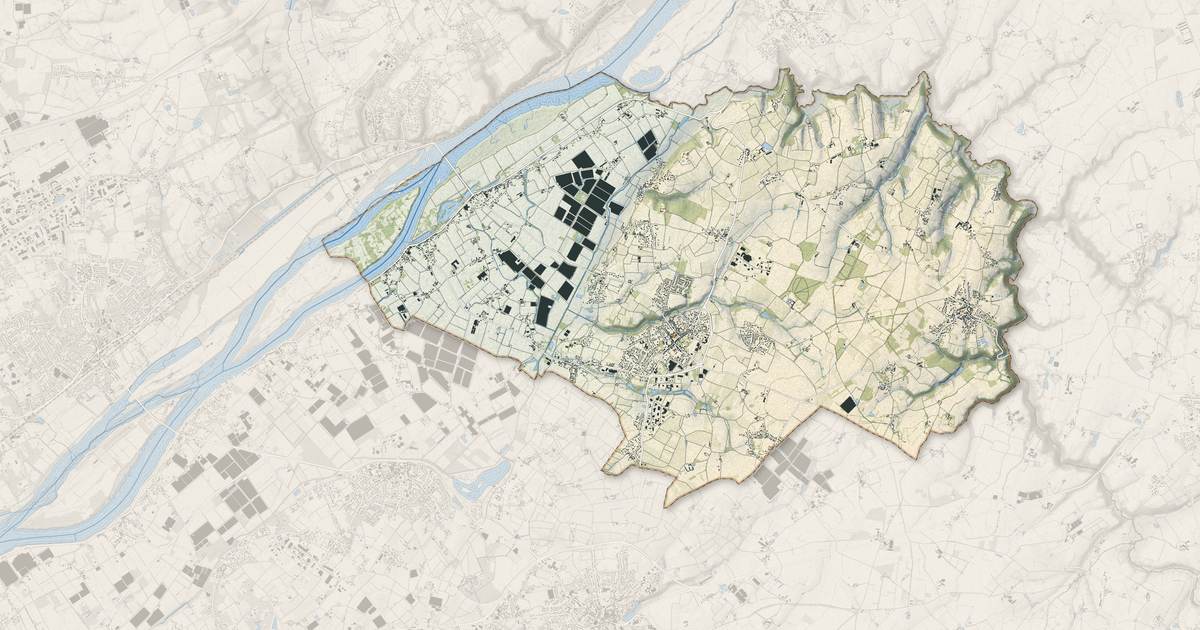 Portrait cartographique de Divatte-sur-Loire : relief, eau, forêts, bâti et voies, calculés à partir des données de l'IGN