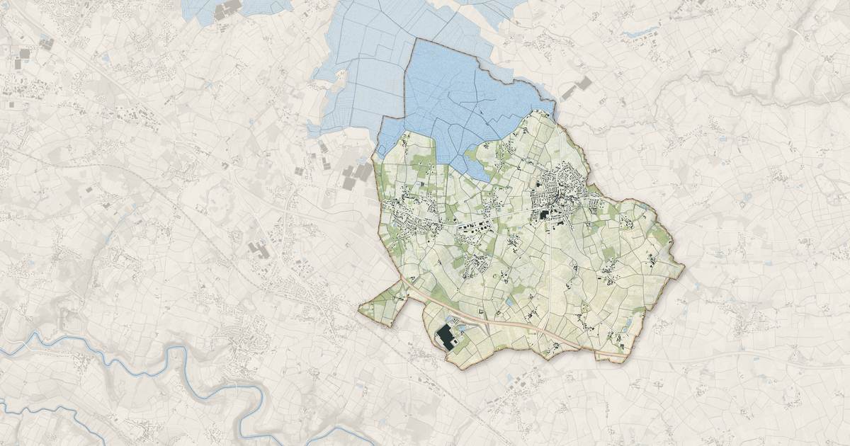 Portrait cartographique de La Chapelle-Heulin : relief, eau, forêts, bâti et voies, calculés à partir des données de l'IGN