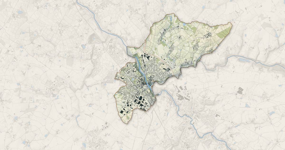 Portrait cartographique de Clisson : relief, eau, forêts, bâti et voies, calculés à partir des données de l'IGN