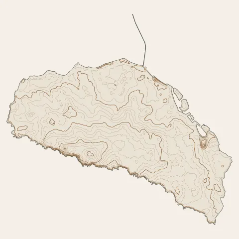 Le Croisic : courbes de niveau