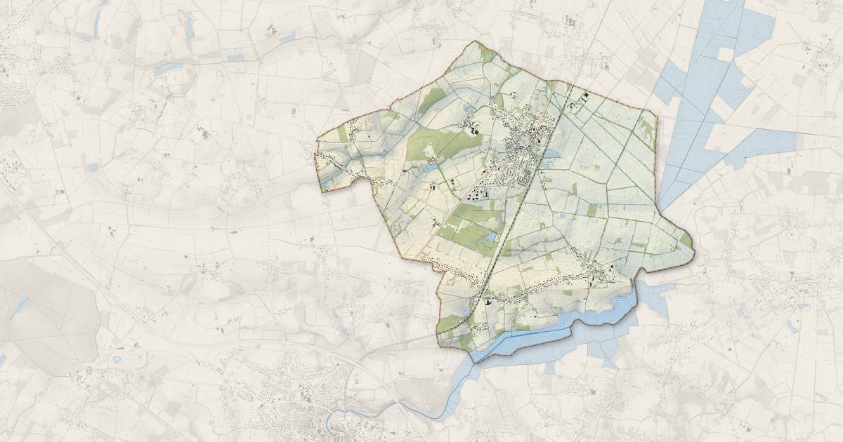 Portrait cartographique de Drefféac : relief, eau, forêts, bâti et voies, calculés à partir des données de l'IGN