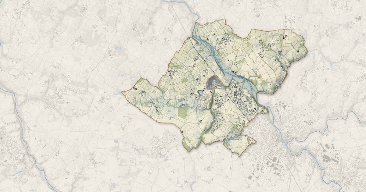 Portrait cartographique de Gorges : relief, eau, forêts, bâti et voies, calculés à partir des données de l'IGN