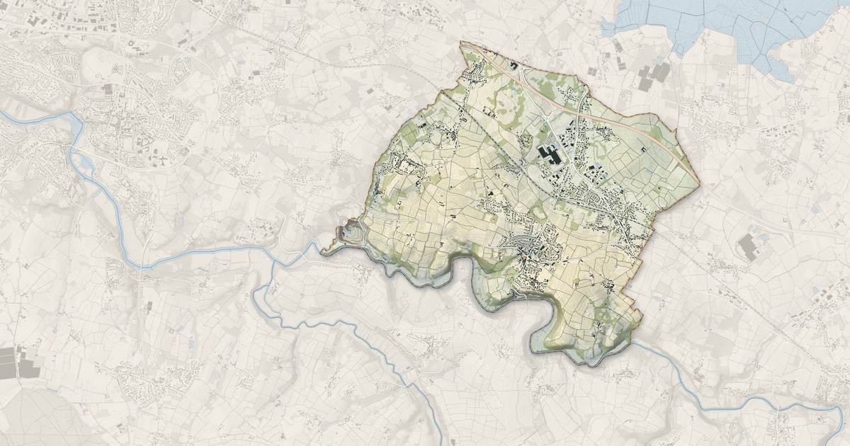 Portrait cartographique de La Haie-Fouassière : relief, eau, forêts, bâti et voies, calculés à partir des données de l'IGN