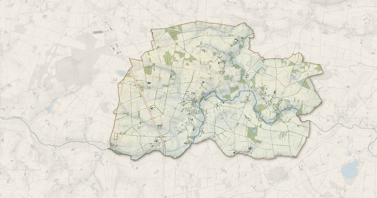 Portrait cartographique de Jans : relief, eau, forêts, bâti et voies, calculés à partir des données de l'IGN