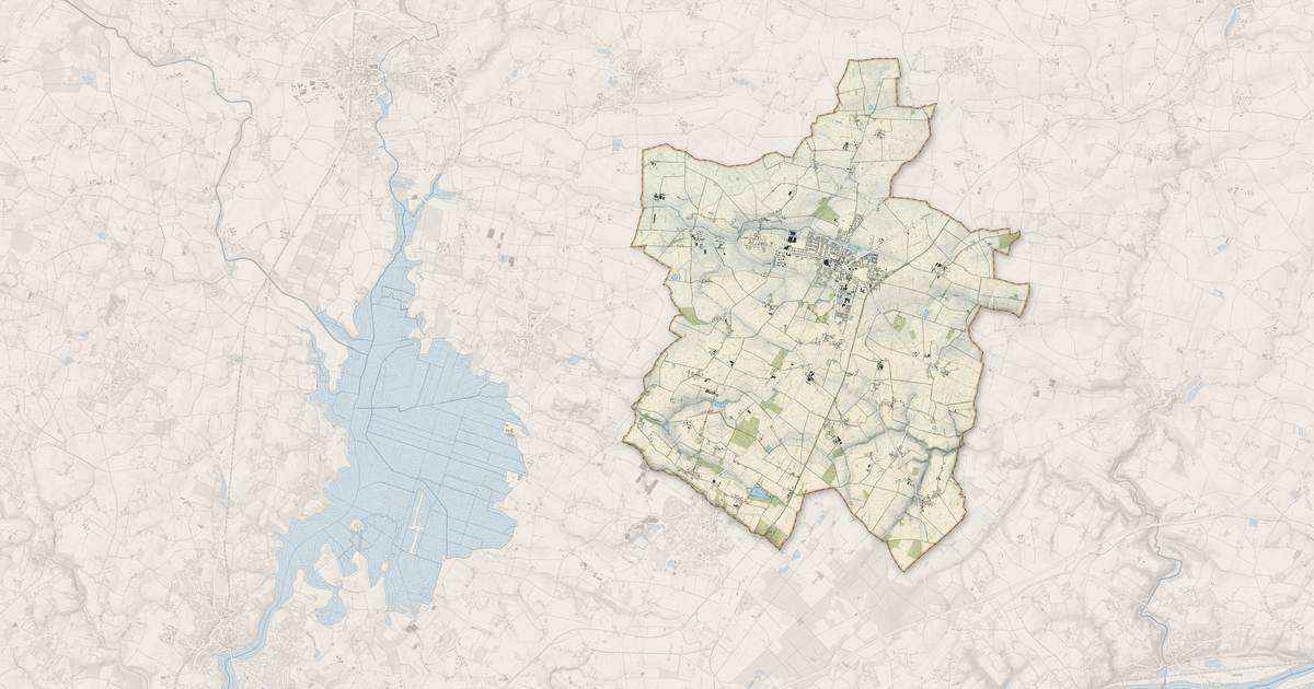 Portrait cartographique de Ligné : relief, eau, forêts, bâti et voies, calculés à partir des données de l'IGN