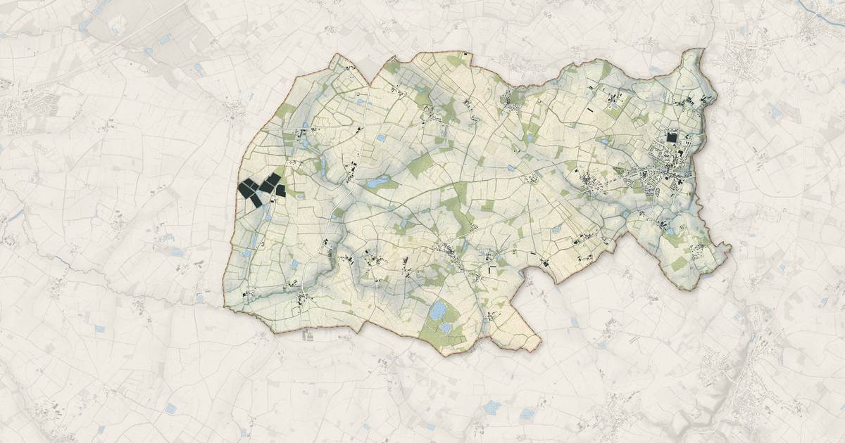 Portrait cartographique de La Limouzinière : relief, eau, forêts, bâti et voies, calculés à partir des données de l'IGN