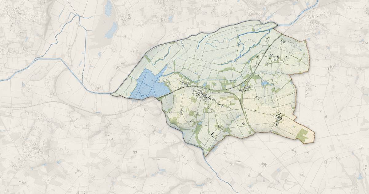 Portrait cartographique de Massérac : relief, eau, forêts, bâti et voies, calculés à partir des données de l'IGN