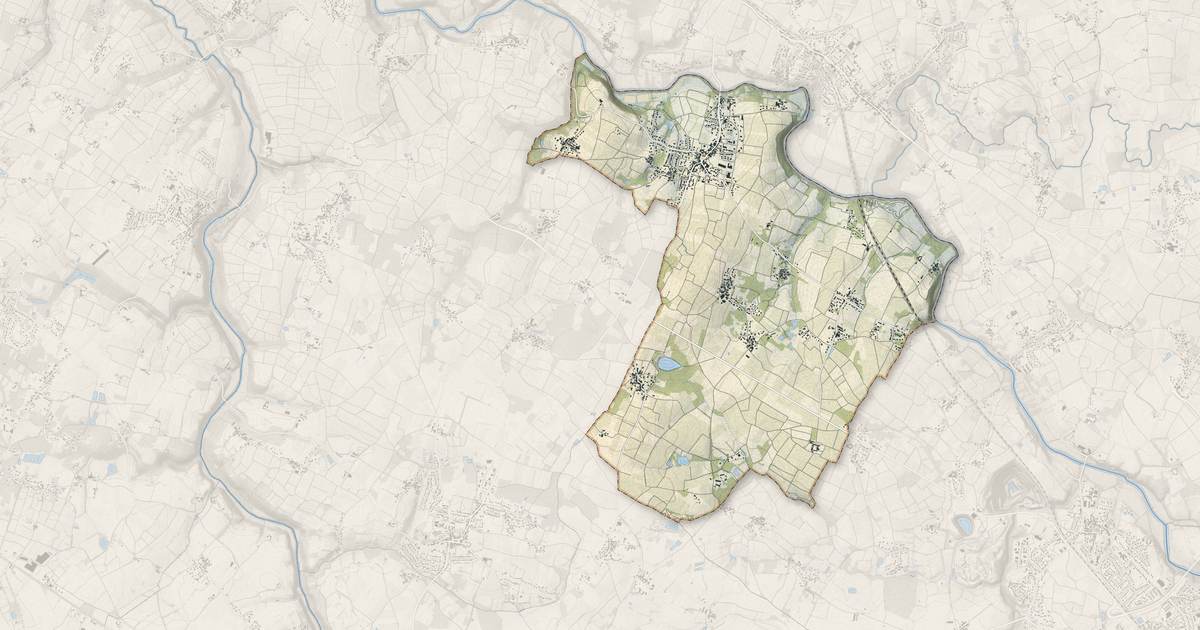 Portrait cartographique de Monnières : relief, eau, forêts, bâti et voies, calculés à partir des données de l'IGN
