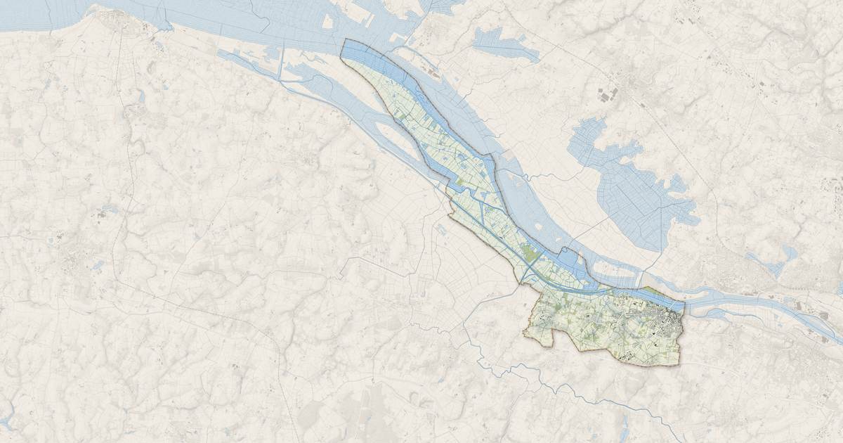 Portrait cartographique de Le Pellerin : relief, eau, forêts, bâti et voies, calculés à partir des données de l'IGN