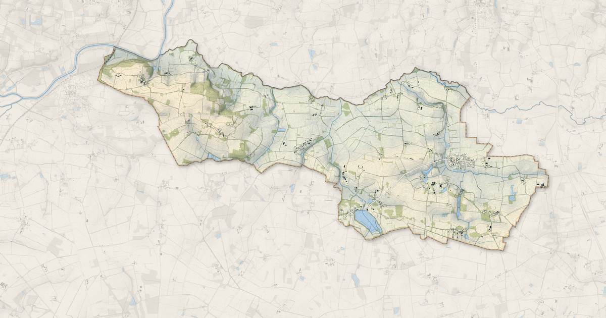 Portrait cartographique de Pierric : relief, eau, forêts, bâti et voies, calculés à partir des données de l'IGN