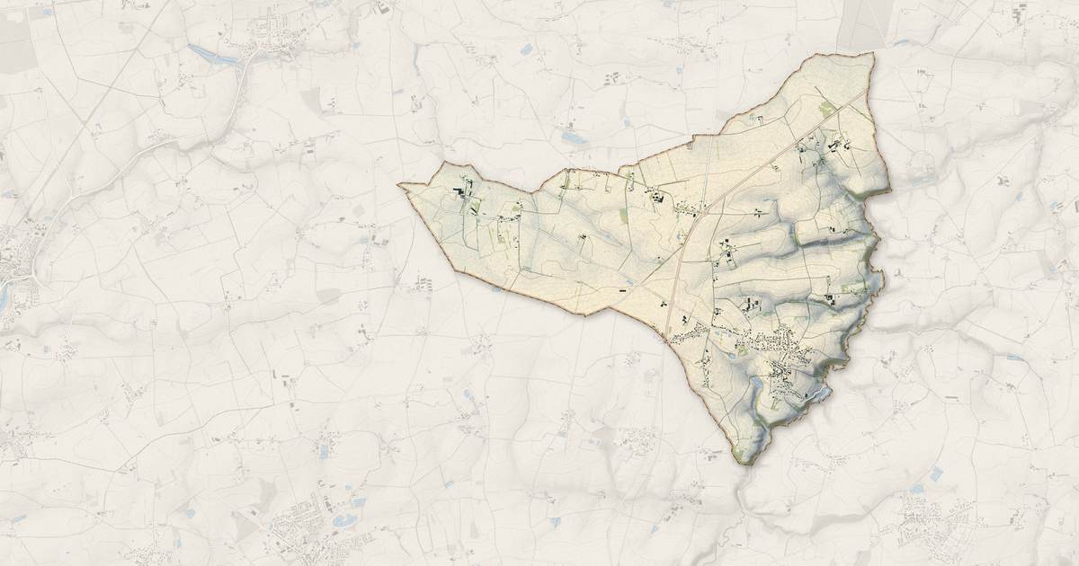 Portrait cartographique de Pouillé-les-Côteaux : relief, eau, forêts, bâti et voies, calculés à partir des données de l'IGN