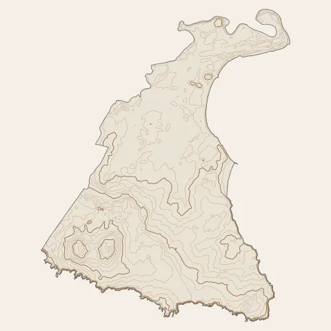 Le Pouliguen : courbes de niveau