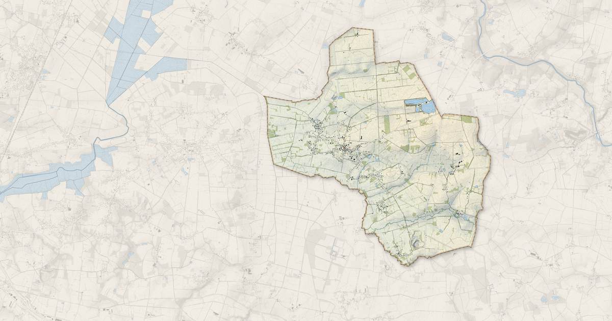 Portrait cartographique de Quilly : relief, eau, forêts, bâti et voies, calculés à partir des données de l'IGN