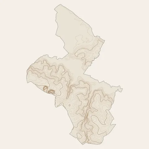 Rouans : courbes de niveau