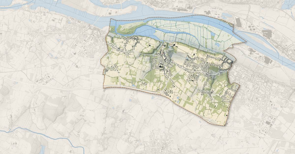 Portrait cartographique de Saint-Jean-de-Boiseau : relief, eau, forêts, bâti et voies, calculés à partir des données de l'IGN