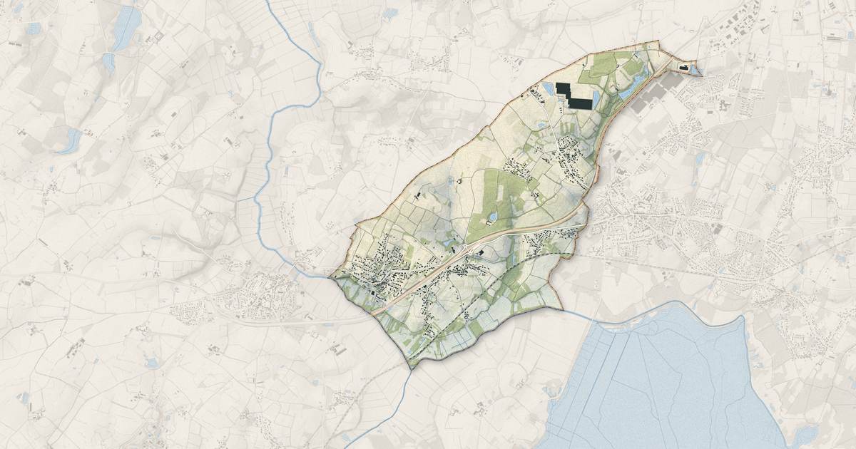 Portrait cartographique de Saint-Léger-les-Vignes : relief, eau, forêts, bâti et voies, calculés à partir des données de l'IGN