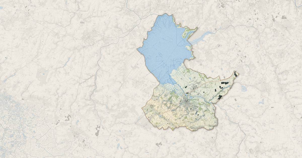 Portrait cartographique de Saint-Philbert-de-Grand-Lieu : relief, eau, forêts, bâti et voies, calculés à partir des données de l'IGN