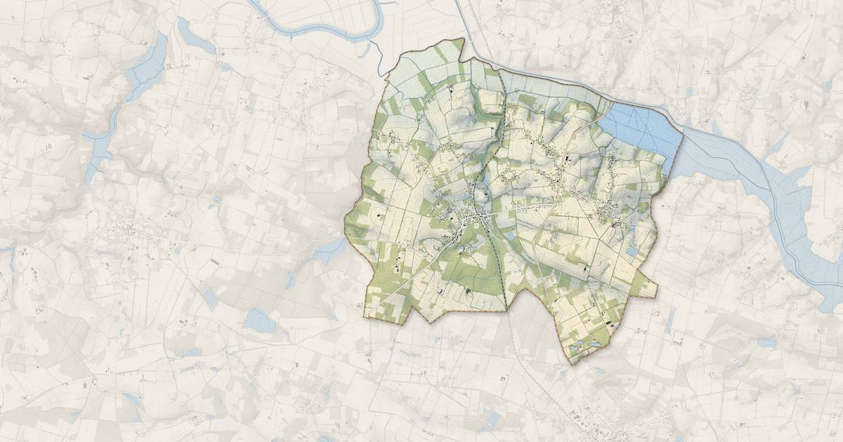 Portrait cartographique de Sévérac : relief, eau, forêts, bâti et voies, calculés à partir des données de l'IGN