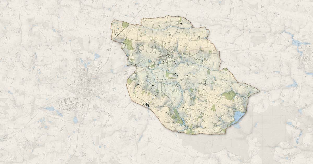 Portrait cartographique de Soudan : relief, eau, forêts, bâti et voies, calculés à partir des données de l'IGN