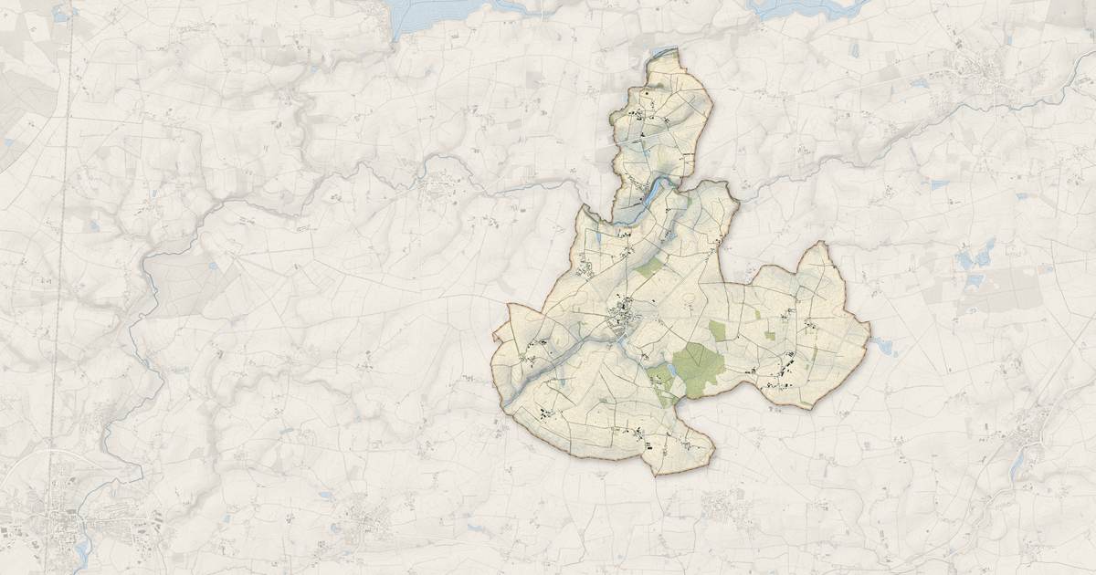 Portrait cartographique de Trans-sur-Erdre : relief, eau, forêts, bâti et voies, calculés à partir des données de l'IGN