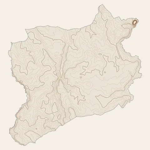 Vieillevigne : courbes de niveau