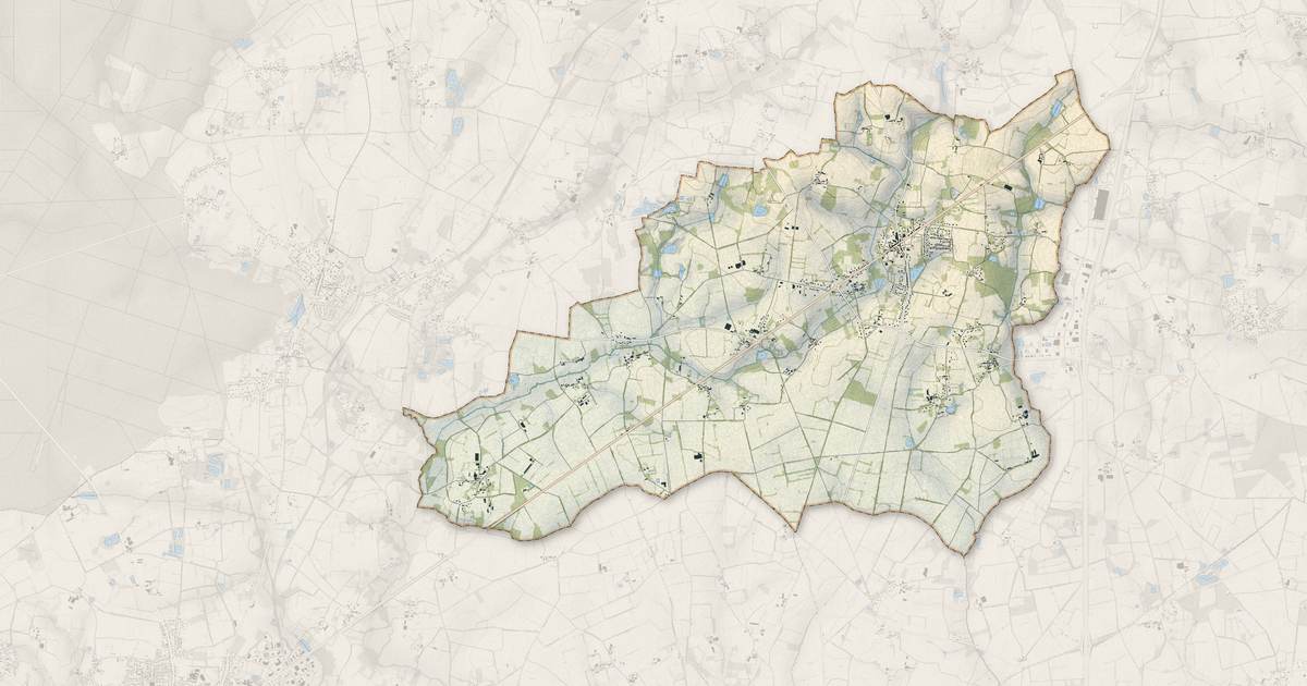 Portrait cartographique de La Grigonnais : relief, eau, forêts, bâti et voies, calculés à partir des données de l'IGN