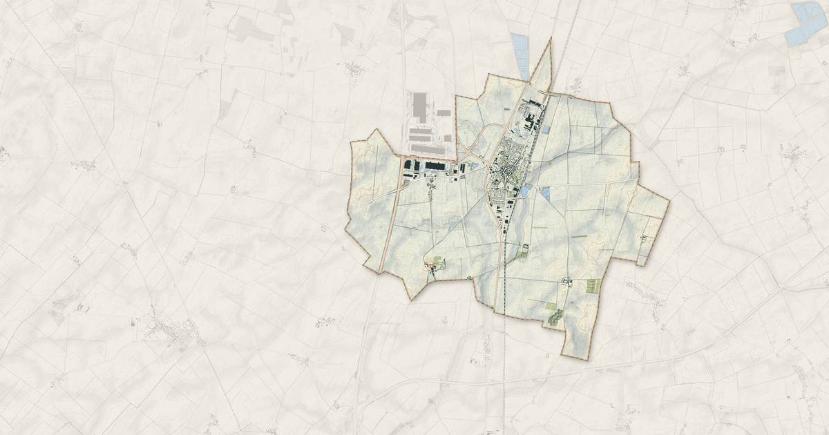 Portrait cartographique de Artenay : relief, eau, forêts, bâti et voies, calculés à partir des données de l'IGN