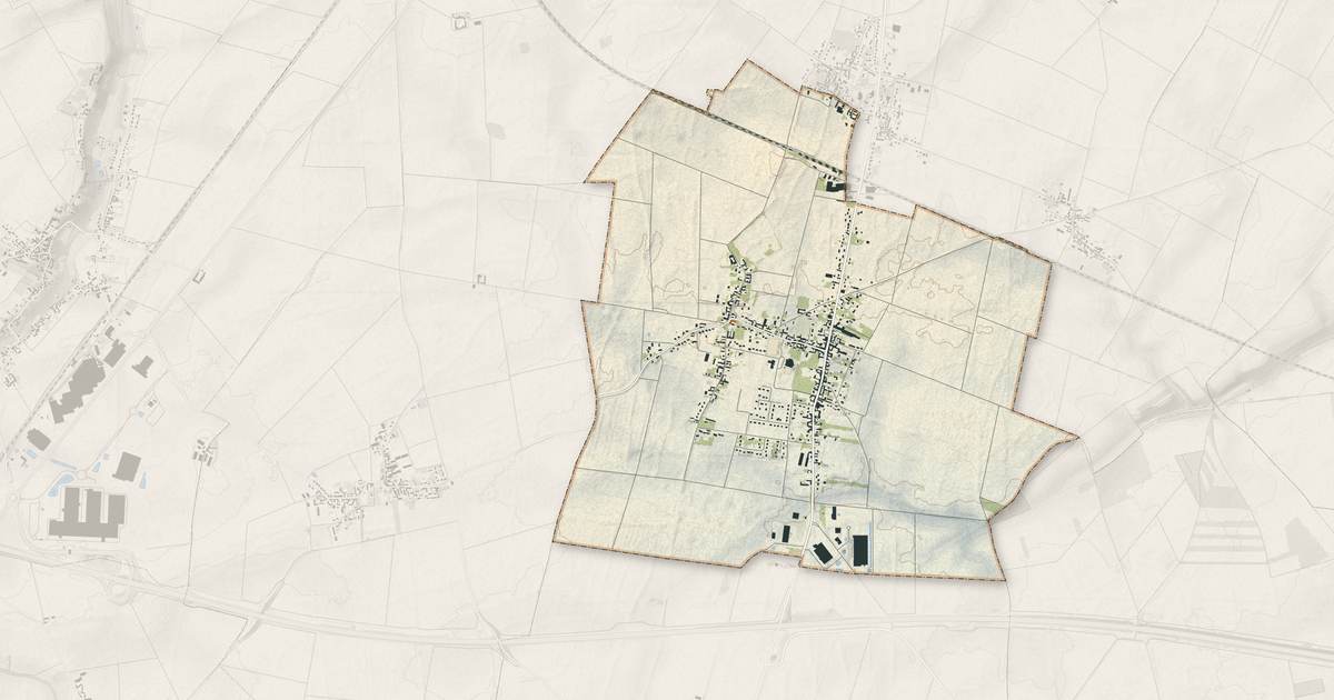 Portrait cartographique de Ascoux : relief, eau, forêts, bâti et voies, calculés à partir des données de l'IGN