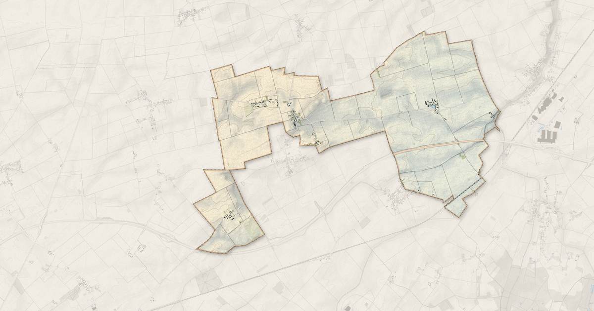 Portrait cartographique de Attray : relief, eau, forêts, bâti et voies, calculés à partir des données de l'IGN