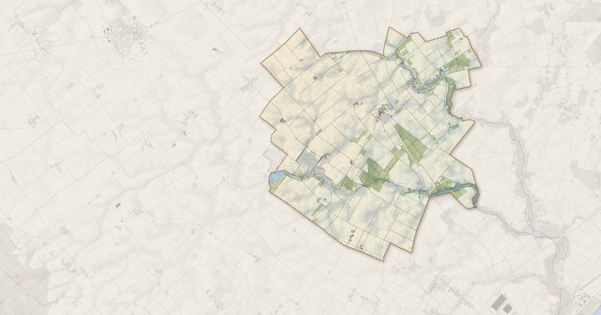 Portrait cartographique de Baccon : relief, eau, forêts, bâti et voies, calculés à partir des données de l'IGN