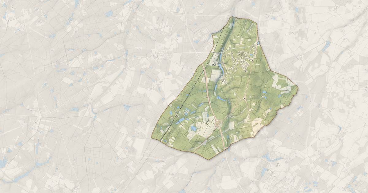 Portrait cartographique de Boismorand : relief, eau, forêts, bâti et voies, calculés à partir des données de l'IGN
