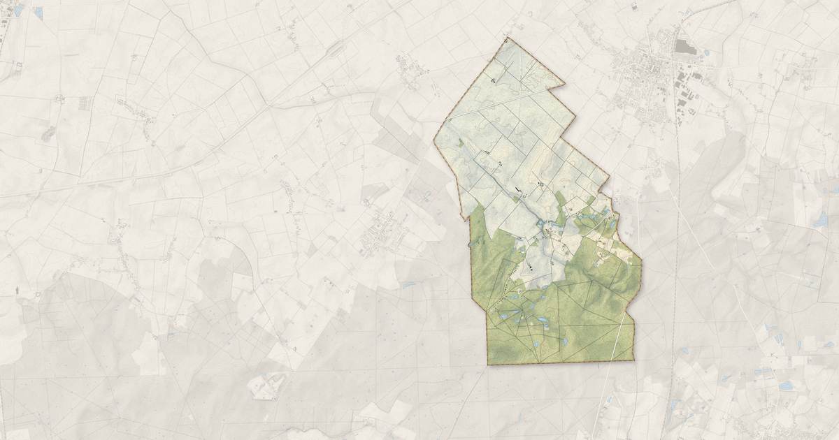 Portrait cartographique de Bougy-lez-Neuville : relief, eau, forêts, bâti et voies, calculés à partir des données de l'IGN