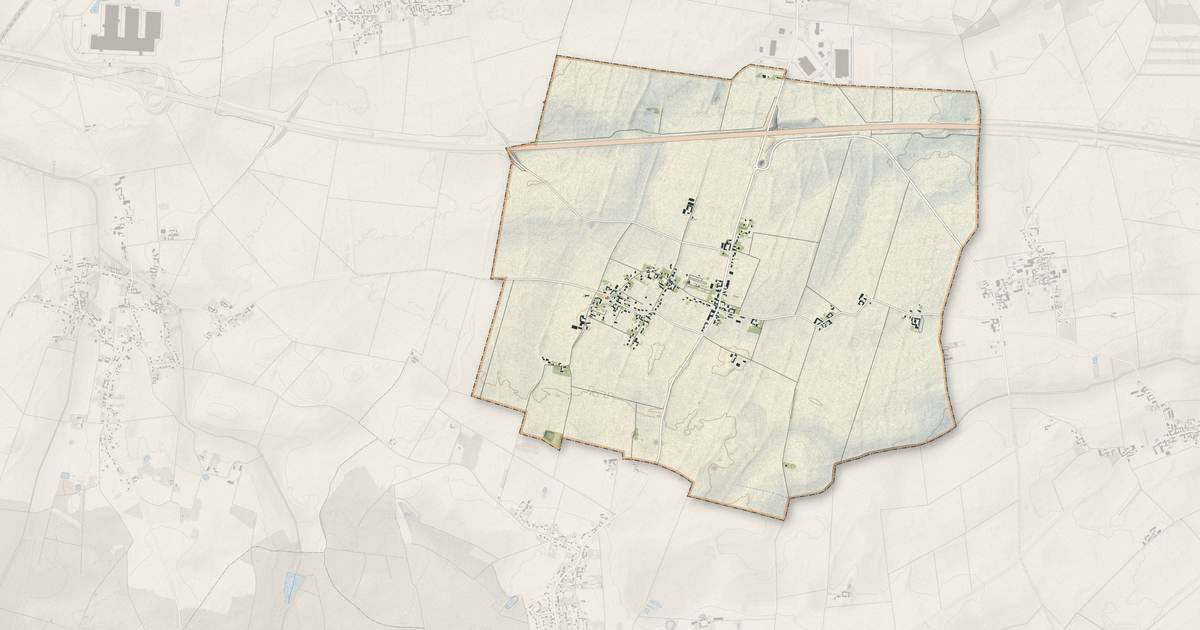 Portrait cartographique de Bouzonville-aux-Bois : relief, eau, forêts, bâti et voies, calculés à partir des données de l'IGN