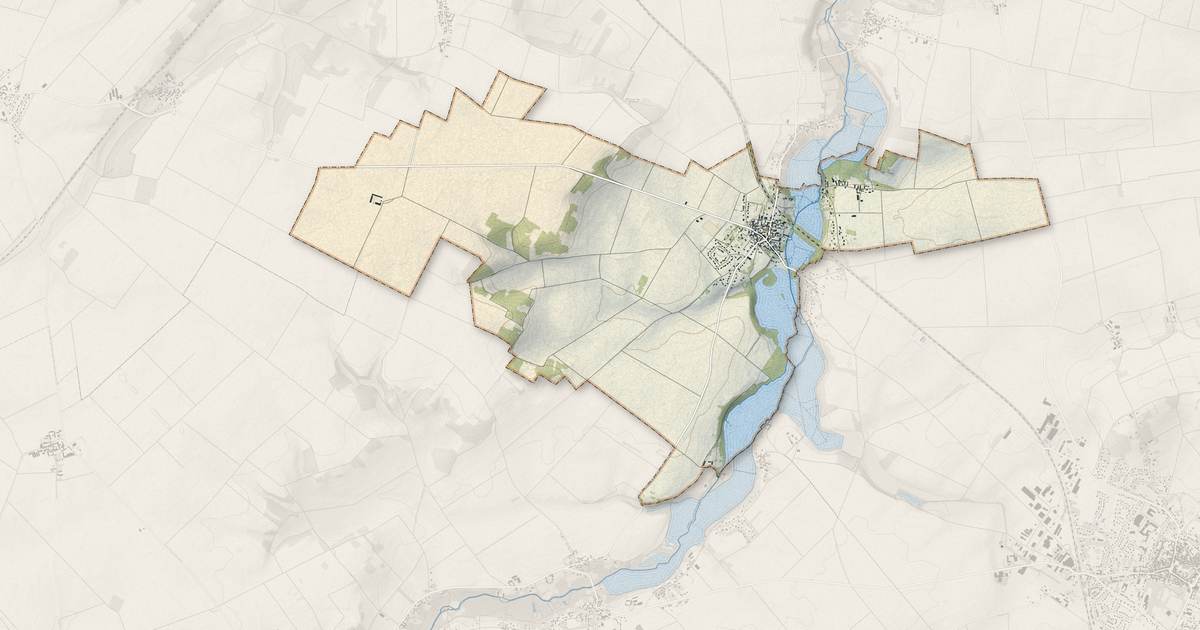 Portrait cartographique de Briarres-sur-Essonne : relief, eau, forêts, bâti et voies, calculés à partir des données de l'IGN