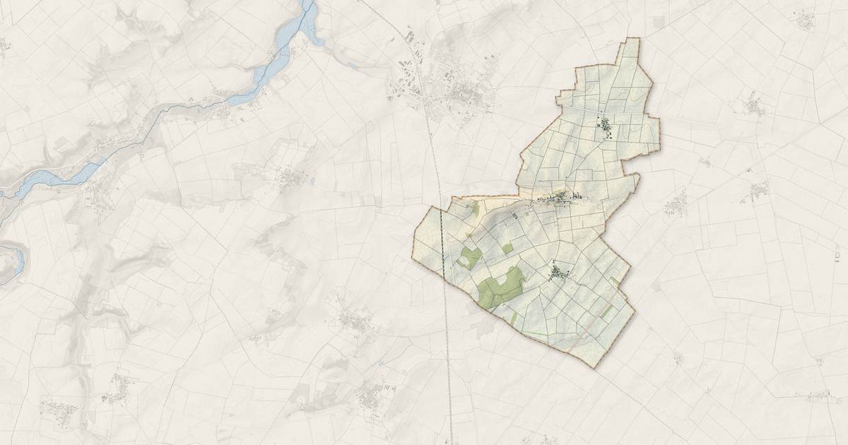 Portrait cartographique de Bromeilles : relief, eau, forêts, bâti et voies, calculés à partir des données de l'IGN