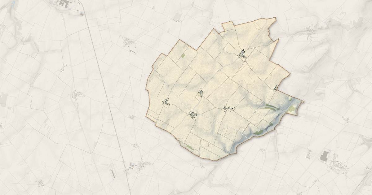 Portrait cartographique de Césarville-Dossainville : relief, eau, forêts, bâti et voies, calculés à partir des données de l'IGN