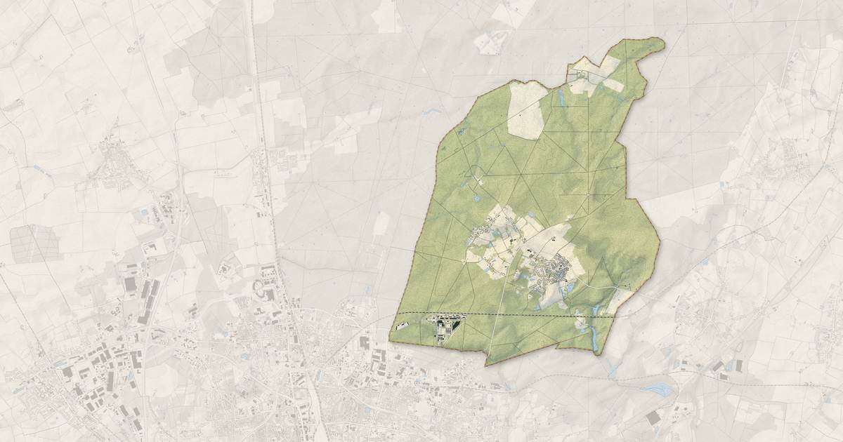 Portrait cartographique de Chanteau : relief, eau, forêts, bâti et voies, calculés à partir des données de l'IGN
