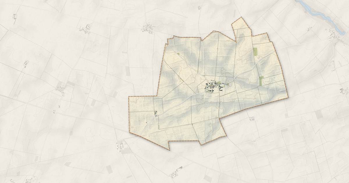 Portrait cartographique de La Chapelle-Onzerain : relief, eau, forêts, bâti et voies, calculés à partir des données de l'IGN