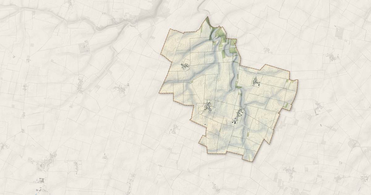 Portrait cartographique de Charmont-en-Beauce : relief, eau, forêts, bâti et voies, calculés à partir des données de l'IGN