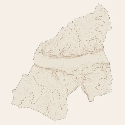 Château-Renard : courbes de niveau